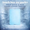 image:imageCool Coolers by Fit amp Fresh 4 Pack XL Slim Ice Packs Quick Freeze Space Saving Reusable Ice Packs for Lunch Boxes or CoolersClear Blue 4 PK