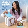 image:imageCool Coolers by Fit amp Fresh 4 Pack XL Slim Ice Packs Quick Freeze Space Saving Reusable Ice Packs for Lunch Boxes or CoolersClear Blue 4 PK
