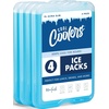 image:imageCool Coolers by Fit amp Fresh 4 Pack XL Slim Ice Packs Quick Freeze Space Saving Reusable Ice Packs for Lunch Boxes or CoolersClear Blue 4 PK