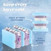 image:imageCool Coolers by Fit amp Fresh 4 Pack XL Slim Ice Packs Quick Freeze Space Saving Reusable Ice Packs for Lunch Boxes or CoolersClear Blue 4 PK