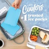 image:imageCool Coolers by Fit amp Fresh 4 Pack XL Slim Ice Packs Quick Freeze Space Saving Reusable Ice Packs for Lunch Boxes or CoolersClear Blue 4 PK