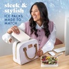 image:imageCool Coolers by Fit amp Fresh 4 Pack XL Slim Ice Packs Quick Freeze Space Saving Reusable Ice Packs for Lunch Boxes or CoolersIvory 4 Pack