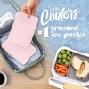 image:imageCool Coolers by Fit amp Fresh 4 Pack XL Slim Ice Packs Quick Freeze Space Saving Reusable Ice Packs for Lunch Boxes or CoolersLight Pink 4 Pack