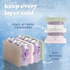 image:imageCool Coolers by Fit amp Fresh 4 Pack XL Slim Ice Packs Quick Freeze Space Saving Reusable Ice Packs for Lunch Boxes or CoolersMulti Pastel 4 Pack