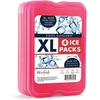 image:imageCool Coolers by Fit amp Fresh 4 Pack XL Slim Ice Packs Quick Freeze Space Saving Reusable Ice Packs for Lunch Boxes or CoolersPink 4 Pack