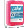 image:imageCool Coolers by Fit amp Fresh 4 Pack XL Slim Ice Packs Quick Freeze Space Saving Reusable Ice Packs for Lunch Boxes or CoolersPink 4 Pack