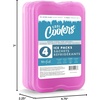 image:imageCool Coolers by Fit amp Fresh 4 Pack XL Slim Ice Packs Quick Freeze Space Saving Reusable Ice Packs for Lunch Boxes or CoolersPurple 4 PK