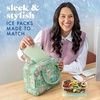 image:imageCool Coolers by Fit amp Fresh 4 Pack XL Slim Ice Packs Quick Freeze Space Saving Reusable Ice Packs for Lunch Boxes or CoolersSage 4 Pack