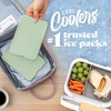 image:imageCool Coolers by Fit amp Fresh 4 Pack XL Slim Ice Packs Quick Freeze Space Saving Reusable Ice Packs for Lunch Boxes or CoolersSage 4 Pack