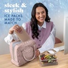 image:imageCool Coolers by Fit amp Fresh 4 Pack XL Slim Ice Packs Quick Freeze Space Saving Reusable Ice Packs for Lunch Boxes or CoolersTaupe 4 Pack