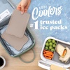 image:imageCool Coolers by Fit amp Fresh 4 Pack XL Slim Ice Packs Quick Freeze Space Saving Reusable Ice Packs for Lunch Boxes or CoolersTaupe 4 Pack