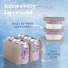 image:imageCool Coolers by Fit amp Fresh 4 Pack XL Slim Ice Packs Quick Freeze Space Saving Reusable Ice Packs for Lunch Boxes or CoolersTaupe 4 Pack