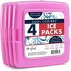 image:imageCool Coolers by Fit amp Fresh Slim Ice Packs Quick Freeze Reusable Ice Packs for Lunch Boxes amp Coolers LongLasting Space Saving Lunch Ice Packs Blue 4PkPurple 4 Pack