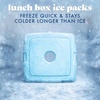 image:imageCool Coolers by Fit amp Fresh Slim Ice Packs Quick Freeze Reusable Ice Packs for Lunch Boxes amp Coolers LongLasting Space Saving Lunch Ice Packs Blue 4PkBlue 4 Pack