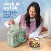 image:imageCool Coolers by Fit amp Fresh Slim Ice Packs Quick Freeze Reusable Ice Packs for Lunch Boxes amp Coolers LongLasting Space Saving Lunch Ice Packs Blue 4PkSage 4 Pack