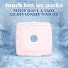 image:imageCool Coolers by Fit amp Fresh Slim Ice Packs Quick Freeze Reusable Ice Packs for Lunch Boxes amp Coolers LongLasting Space Saving Lunch Ice Packs Blue 4PkLight Pink 4 Pack