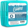image:imageCool Coolers by Fit amp Fresh Slim Ice Packs Quick Freeze Reusable Ice Packs for Lunch Boxes amp Coolers LongLasting Space Saving Lunch Ice Packs Blue 4PkGreen 8 Pack
