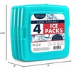 image:imageCool Coolers by Fit amp Fresh Slim Ice Packs Quick Freeze Reusable Ice Packs for Lunch Boxes amp Coolers LongLasting Space Saving Lunch Ice Packs Blue 4PkGrn