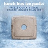 image:imageCool Coolers by Fit amp Fresh Slim Ice Packs Quick Freeze Reusable Ice Packs for Lunch Boxes amp Coolers LongLasting Space Saving Lunch Ice Packs Blue 4PkTaupe 4 Pack