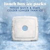 image:imageCool Coolers by Fit amp Fresh Slim Ice Packs Quick Freeze Reusable Ice Packs for Lunch Boxes amp Coolers LongLasting Space Saving Lunch Ice Packs Blue 4PkIvory 4 Pack
