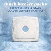 image:imageCool Coolers by Fit amp Fresh Slim Ice Packs Quick Freeze Reusable Ice Packs for Lunch Boxes amp Coolers LongLasting Space Saving Lunch Ice Packs Blue 4PkMulti Pastel 4 Pack