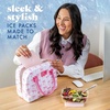 image:imageCool Coolers by Fit amp Fresh Slim Ice Packs Quick Freeze Reusable Ice Packs for Lunch Boxes amp Coolers LongLasting Space Saving Lunch Ice Packs Blue 4PkLight Pink 4 Pack