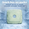 image:imageCool Coolers by Fit amp Fresh Slim Ice Packs Quick Freeze Reusable Ice Packs for Lunch Boxes amp Coolers LongLasting Space Saving Lunch Ice Packs Blue 4PkSage 4 Pack