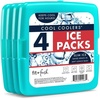 image:imageCool Coolers by Fit amp Fresh Slim Ice Packs Quick Freeze Reusable Ice Packs for Lunch Boxes amp Coolers LongLasting Space Saving Lunch Ice Packs Blue 4PkGreen 8 Pack