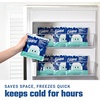 image:imageCool Coolers by Fit amp Fresh XL High Performance Cooler Ice Packs 2pk  Puncture Resistant NonToxic Quick Freeze LongLasting Chill Lunch Box Ice Packs XL Freezer Pack Flexible Gel Ice PacksBlue 4 Pack