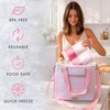 image:imageCool Coolers by Fit amp Fresh XL High Performance Cooler Ice Packs 2pk  Puncture Resistant NonToxic Quick Freeze LongLasting Chill Lunch Box Ice Packs XL Freezer Pack Flexible Gel Ice PacksPink Gingham 2 Pack