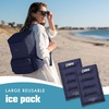 image:imageCool Coolers by Fit amp Fresh XL Soft Ice Packs for Coolers amp Lunch Bags 2pk  LongLasting Large Reusable Freezer Packs BPAFree Flexible Lunch Box Ice Packs for Work School Breastmilk amp BeachMidnight Blue
