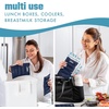 image:imageCool Coolers by Fit amp Fresh XL Soft Ice Packs for Coolers amp Lunch Bags 2pk  LongLasting Large Reusable Freezer Packs BPAFree Flexible Lunch Box Ice Packs for Work School Breastmilk amp BeachMidnight Blue