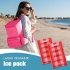 image:imageCool Coolers by Fit amp Fresh XL Soft Ice Packs for Coolers amp Lunch Bags 2pk  LongLasting Large Reusable Freezer Packs BPAFree Flexible Lunch Box Ice Packs for Work School Breastmilk amp BeachPink Stripe