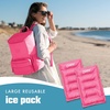 image:imageCool Coolers by Fit amp Fresh XL Soft Ice Packs for Coolers amp Lunch Bags 2pk  LongLasting Large Reusable Freezer Packs BPAFree Flexible Lunch Box Ice Packs for Work School Breastmilk amp BeachHot Pink