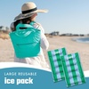 image:imageCool Coolers by Fit amp Fresh XL Soft Ice Packs for Coolers amp Lunch Bags 2pk  LongLasting Large Reusable Freezer Packs BPAFree Flexible Lunch Box Ice Packs for Work School Breastmilk amp BeachGreen Blue Stripe