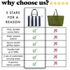 image:imageFit amp Fresh All The Things XL Beach Bag for Women Oversized Travel Tote  Zip Closure 3 Interior Pockets 1 Large Zip Pocket Dual Carry Handles Canvas Weekender  Pool College Laundry GroceriesNavy Stripe
