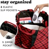image:imageFit amp Fresh All The Things XL Beach Bag for Women Oversized Travel Tote  Zip Closure 3 Interior Pockets 1 Large Zip Pocket Dual Carry Handles Canvas Weekender  Pool College Laundry GroceriesRed Checkered