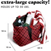 image:imageFit amp Fresh All The Things XL Beach Bag for Women Oversized Travel Tote  Zip Closure 3 Interior Pockets 1 Large Zip Pocket Dual Carry Handles Canvas Weekender  Pool College Laundry GroceriesRed Checkered