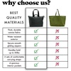 image:imageFit amp Fresh All The Things XL Beach Bag for Women Oversized Travel Tote  Zip Closure 3 Interior Pockets 1 Large Zip Pocket Dual Carry Handles Canvas Weekender  Pool College Laundry GroceriesBlack