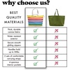 image:imageFit amp Fresh All The Things XL Beach Bag for Women Oversized Travel Tote  Zip Closure 3 Interior Pockets 1 Large Zip Pocket Dual Carry Handles Canvas Weekender  Pool College Laundry GroceriesColorful Stripe
