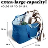 image:imageFit amp Fresh All The Things XL Beach Bag for Women Oversized Travel Tote  Zip Closure 3 Interior Pockets 1 Large Zip Pocket Dual Carry Handles Canvas Weekender  Pool College Laundry GroceriesCobalt