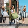 image:imageFit amp Fresh All The Things XL Beach Bag for Women Oversized Travel Tote  Zip Closure 3 Interior Pockets 1 Large Zip Pocket Dual Carry Handles Canvas Weekender  Pool College Laundry GroceriesColorful Stripe