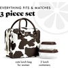 image:imageFit amp Fresh Bloomington Lunch Bag for Women  Insulated Large Lunch Box for Work with Containers LeakResistant StainResistant Zipper Closure Rowing Stripe BlueBrown Cowhide