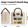 image:imageFit amp Fresh Bloomington Lunch Bag for Women  Insulated Large Lunch Box for Work with Containers LeakResistant StainResistant Zipper Closure Rowing Stripe BlueTan