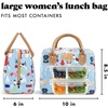image:imageFit amp Fresh Bloomington Lunch Bag for Women  Insulated Large Lunch Box for Work with Containers LeakResistant StainResistant Zipper Closure Rowing Stripe BlueMulticolor