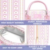 image:imageFit amp Fresh Bloomington Lunch Bag for Women  Insulated Large Lunch Box for Work with Containers LeakResistant StainResistant Zipper Closure Rowing Stripe BluePink Wallpaper Bows