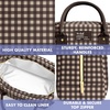 image:imageFit amp Fresh Bloomington Lunch Bag for Women  Insulated Large Lunch Box for Work with Containers LeakResistant StainResistant Zipper Closure Rowing Stripe BlueBrown and Tan Gingham