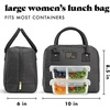 image:imageFit amp Fresh Bloomington Lunch Bag for Women  Insulated Large Lunch Box for Work with Containers LeakResistant StainResistant Zipper Closure Rowing Stripe BlueBlack