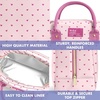 image:imageFit amp Fresh Bloomington Lunch Bag for Women  Insulated Large Lunch Box for Work with Containers LeakResistant StainResistant Zipper Closure Rowing Stripe BlueTiny Pink Hearts