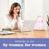 image:imageFit amp Fresh Bloomington Lunch Bag for Women  Insulated Large Lunch Box for Work with Containers LeakResistant StainResistant Zipper Closure Rowing Stripe BluePink Wallpaper Bows